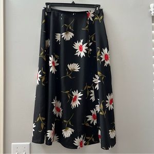 Vintage Daisy Floral Midi Skirt Sz L